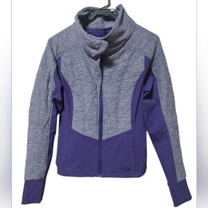 The North Face Women's Heather Gray and Purple Ski Jacket